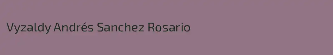 Vyzaldy Andrés Sanchez Rosario